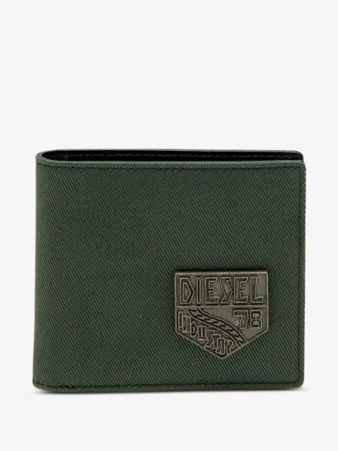 Diesel logo-patch bi-fold wallet