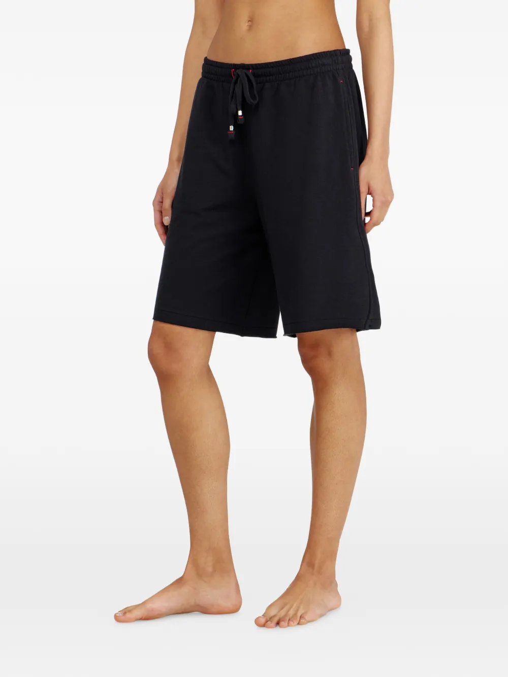Diesel Katoenen shorts met gerafelde afwerking Zwart