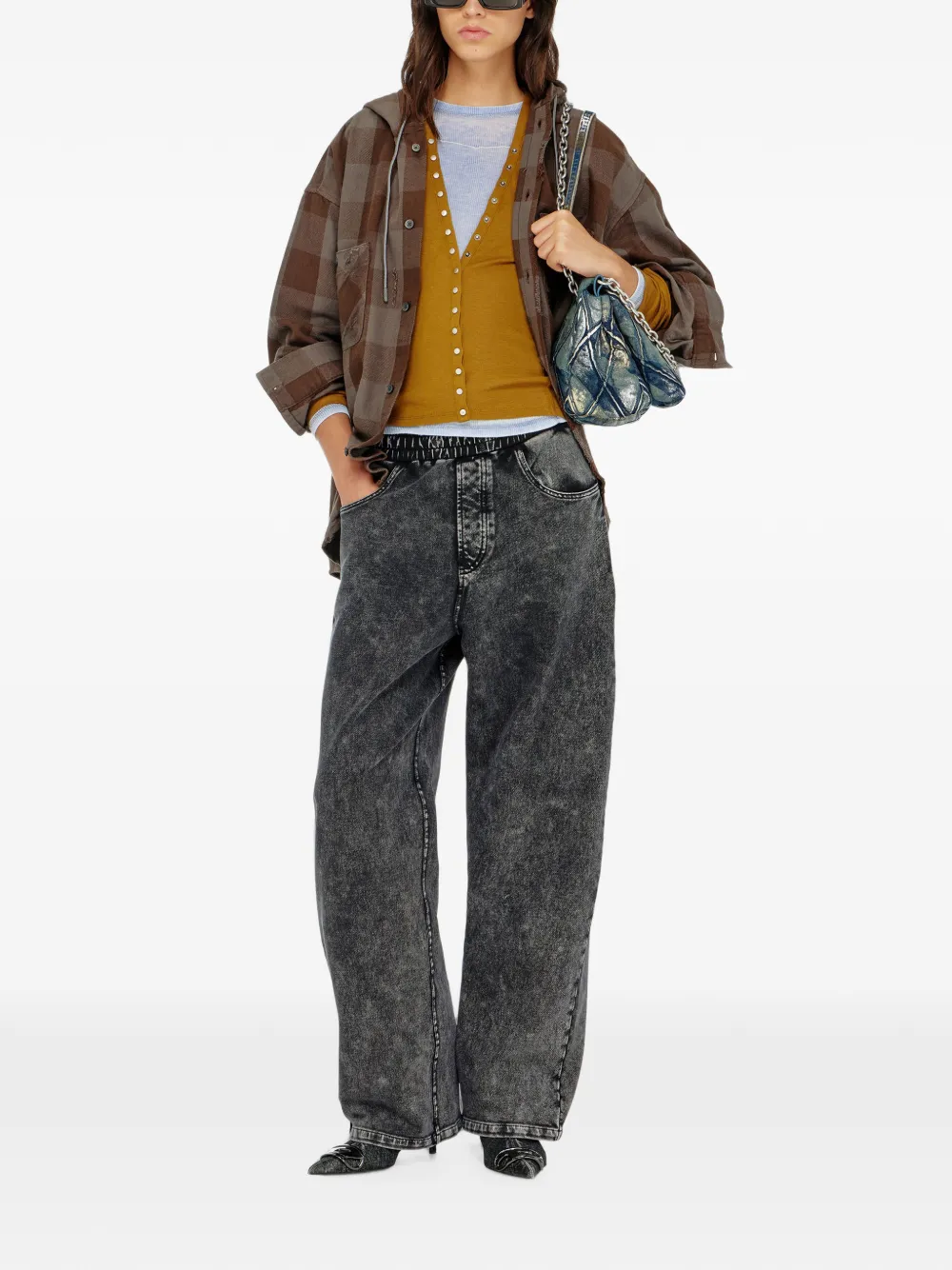 Diesel Joggingbroek met denim effect Grijs
