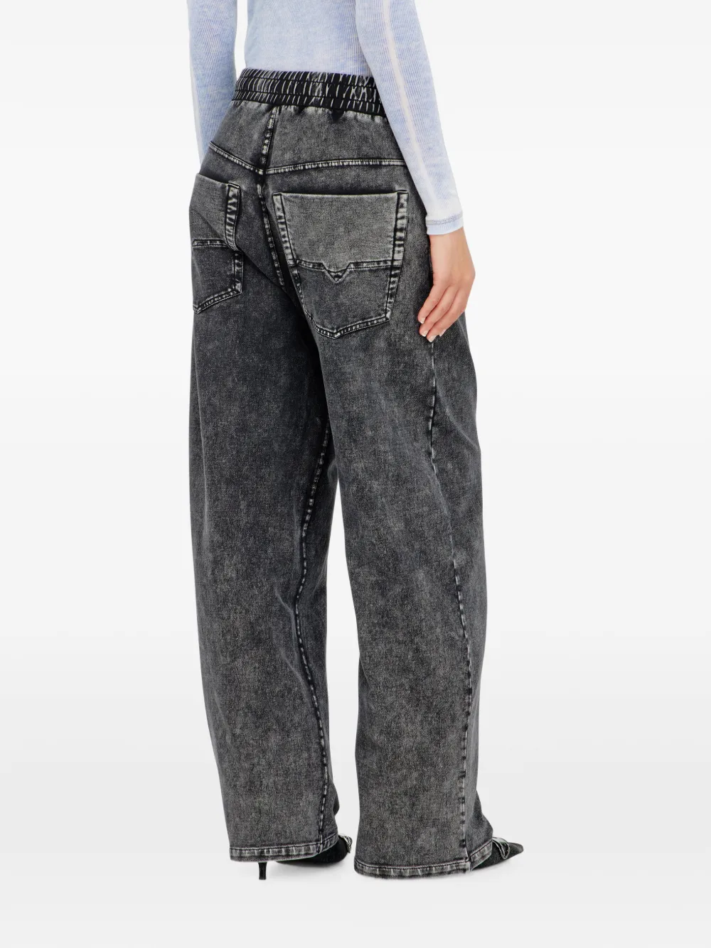 Diesel Joggingbroek met denim effect Grijs