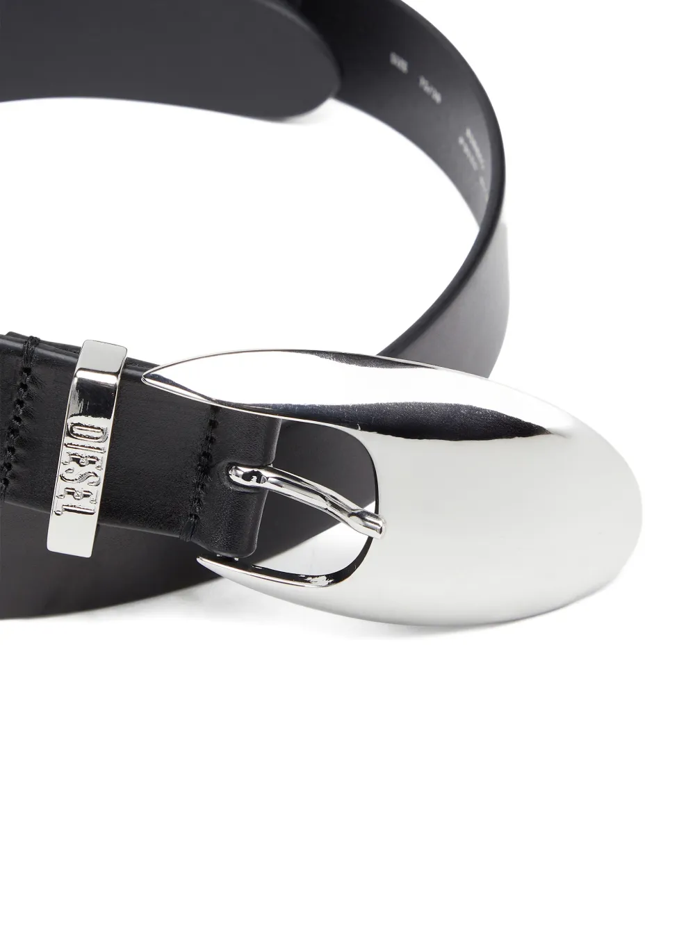 Diesel Riem met sculpturale gesp Zwart