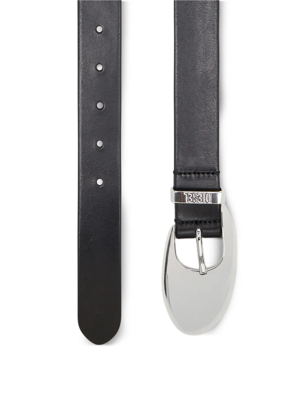 Diesel Riem met sculpturale gesp Zwart