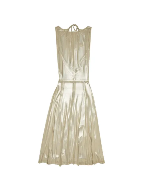 Diesel fluid metallic midi dress with open back