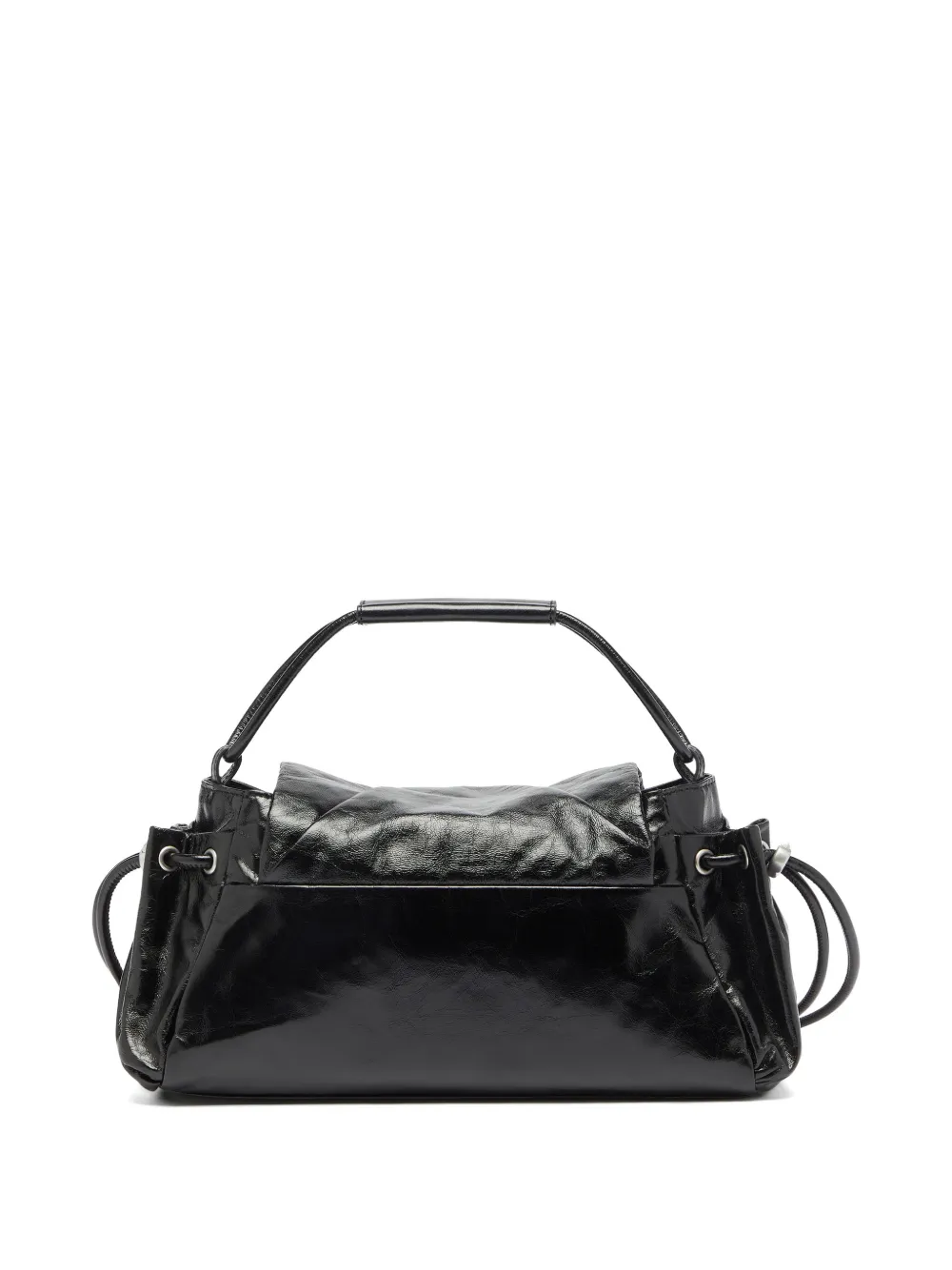 Diesel Scrunch-D leren handtas Zwart