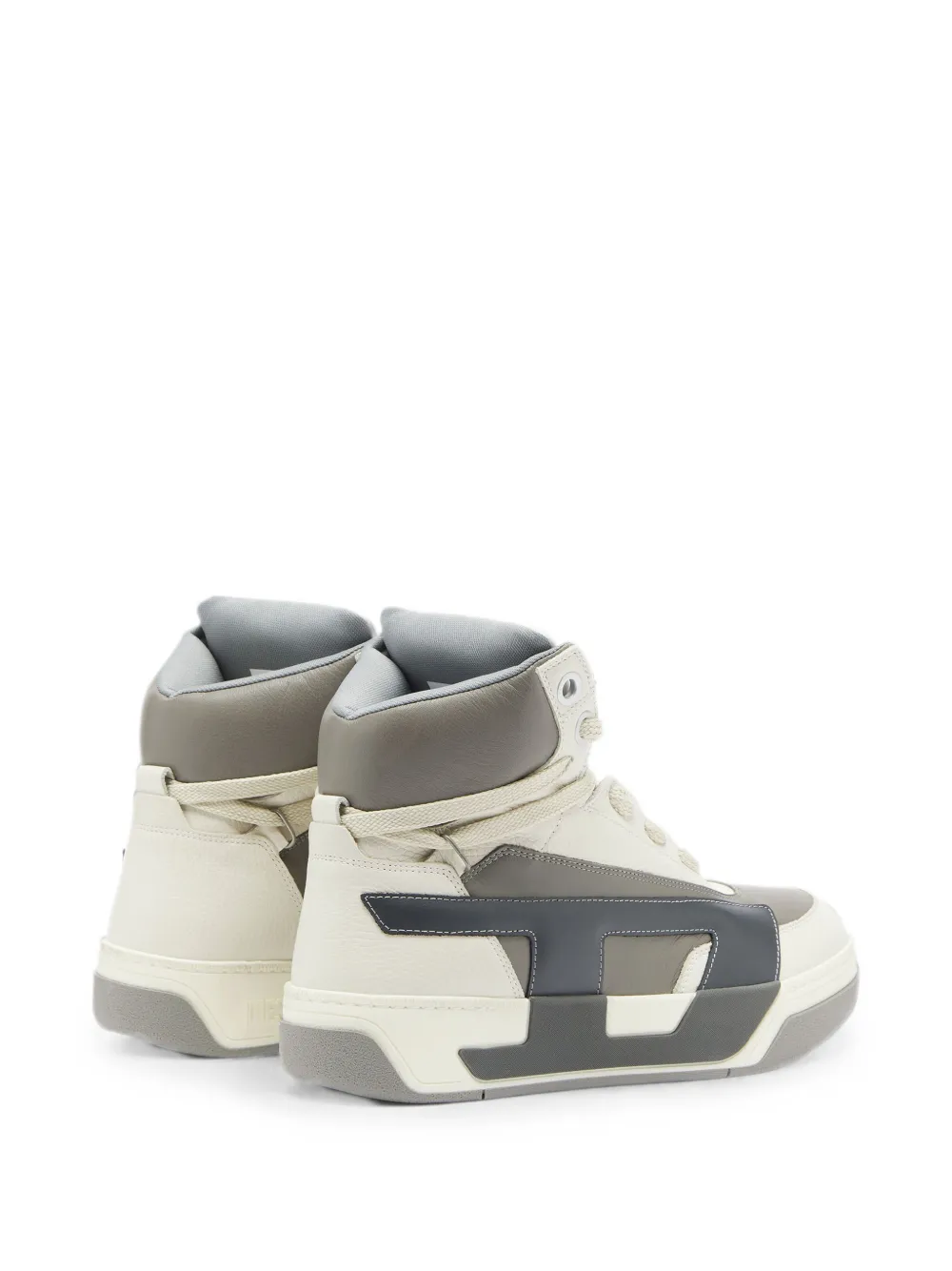 Diesel S-D-Ollie Mid logo-patch high-top sneakers Beige