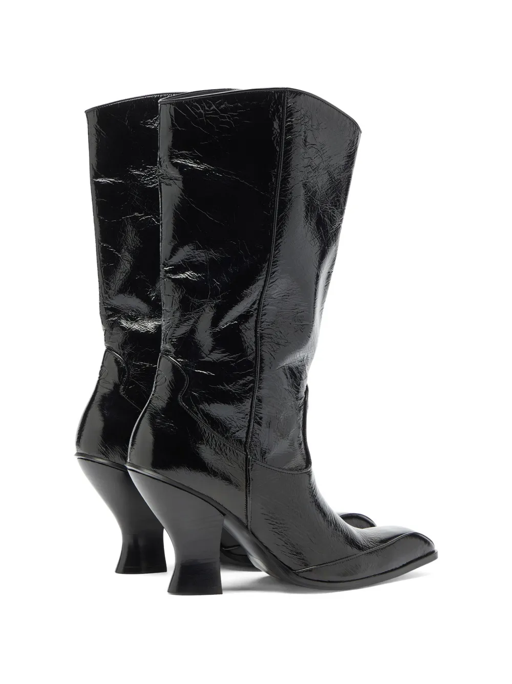Diesel D-Luffy patent leather boots Zwart