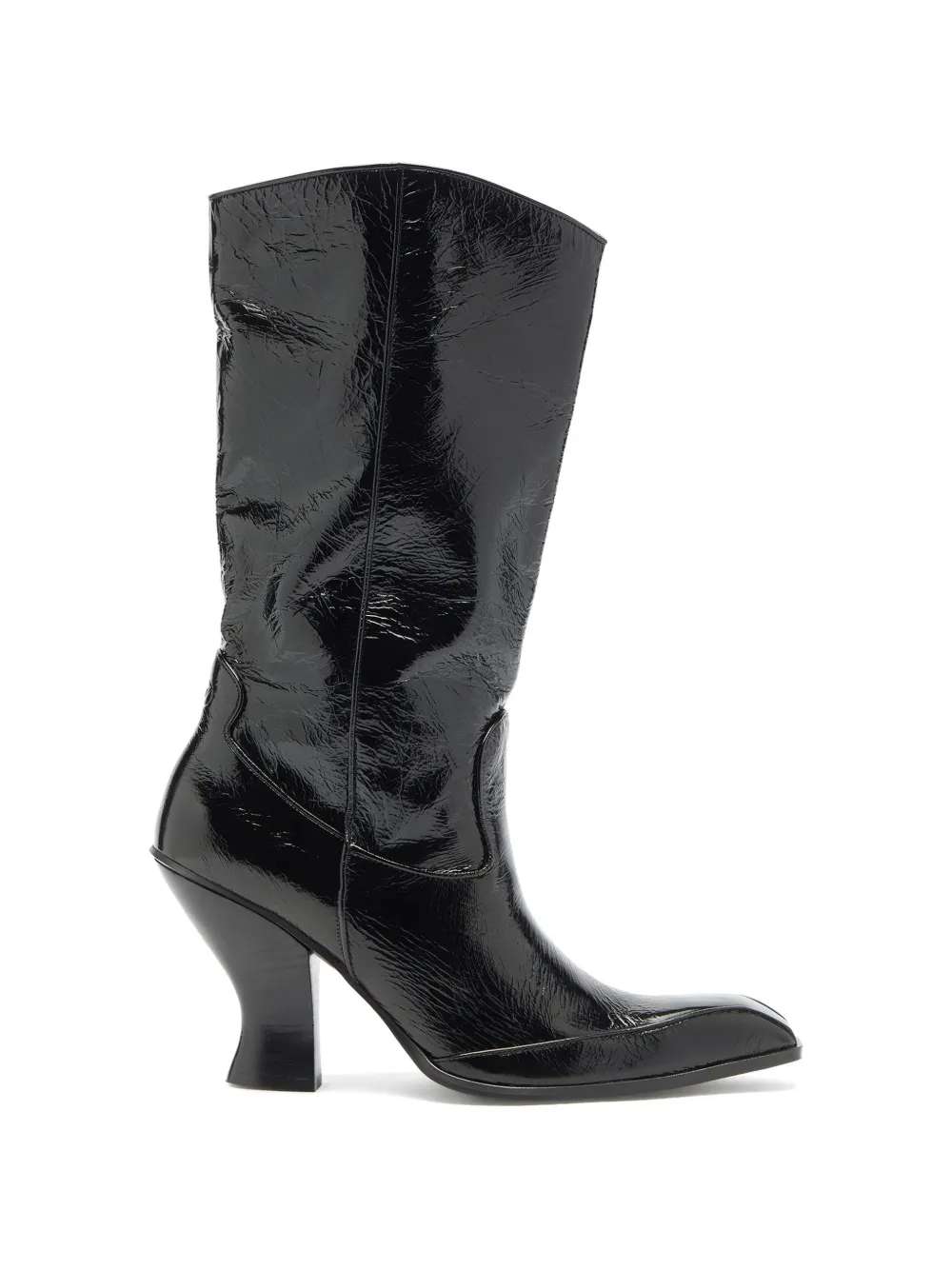Diesel D-Luffy patent leather boots Zwart