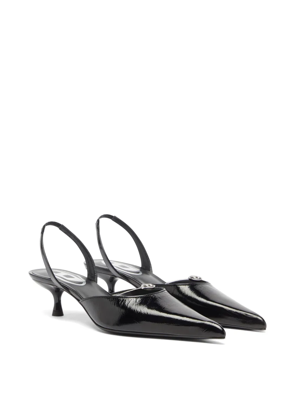 Diesel D-Ten&Half Oval D slingback pumps Zwart