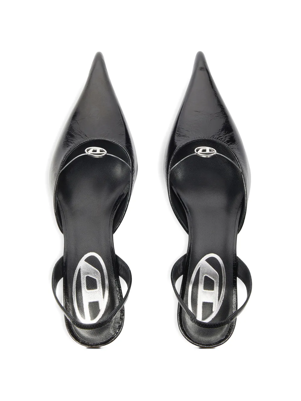 Diesel D-Ten&Half Oval D slingback pumps Zwart