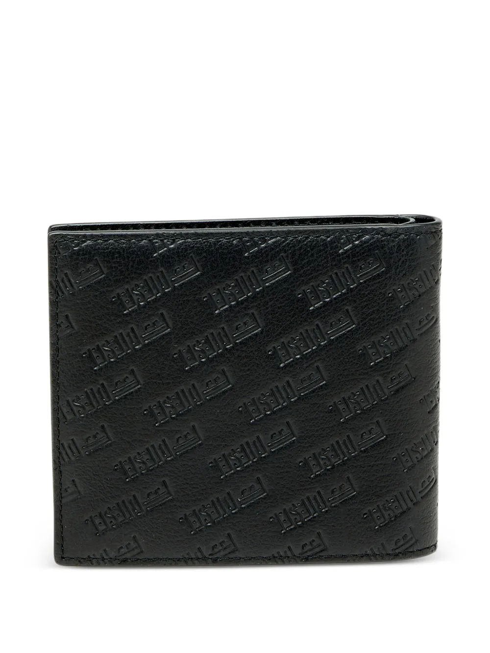 Diesel Portemonnee met logo-reliëf Zwart