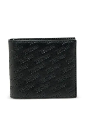 DIESEL 2つ折り 財布 ブラック エンボス加工 Diesel エンボス 二つ折り財布 | ブラック | FARFETCH JP