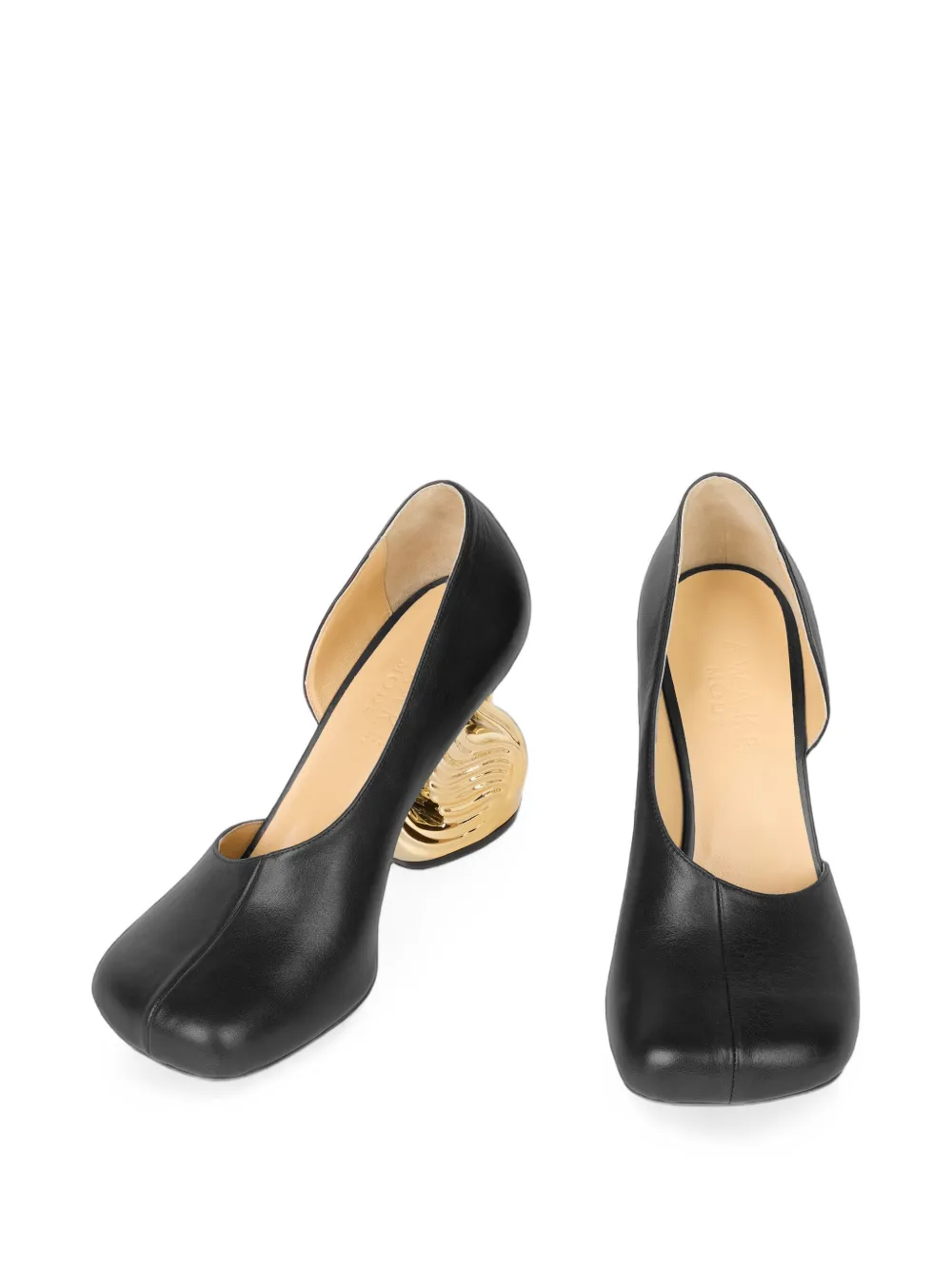 A.W.A.K.E. Mode Christine Cousin Swan-heel Pumps in Black, view 2