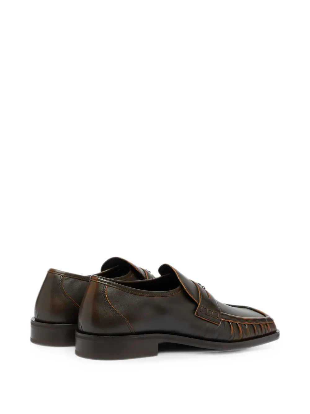 Diesel D-Amber penny loafers in leather Bruin