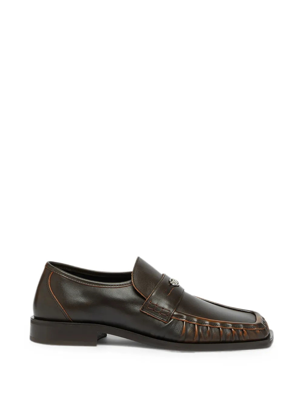 Diesel D-Amber - penny loafers in leather - Marrone