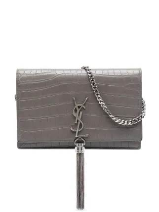 Saint Laurent Pre-Owned 2017 クロコエンボス レザー モノグラム