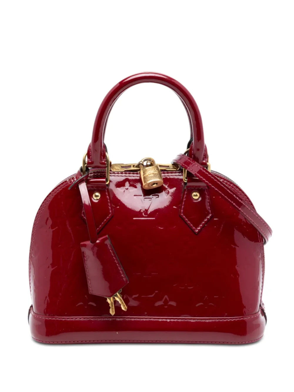 Louis Vuitton Pre-Owned 2015 Monogram Vernis Alma BB satchel - Rosso