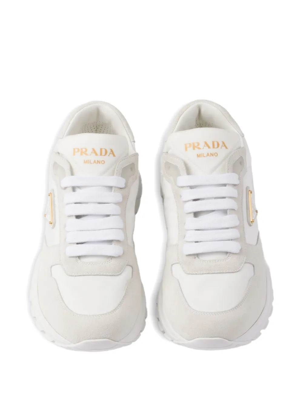 Prada Prax 2.0 Re-Nylon suède sneakers Wit
