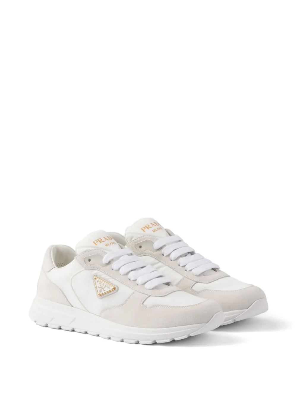 Prada Prax 2.0 Re-Nylon suède sneakers Wit