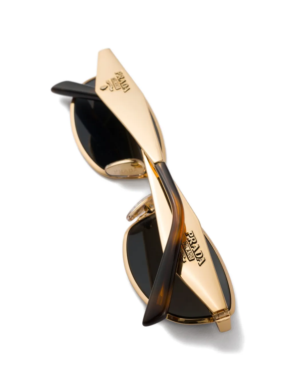 Prada Eyewear Zonnebril met Prada-logo Goud