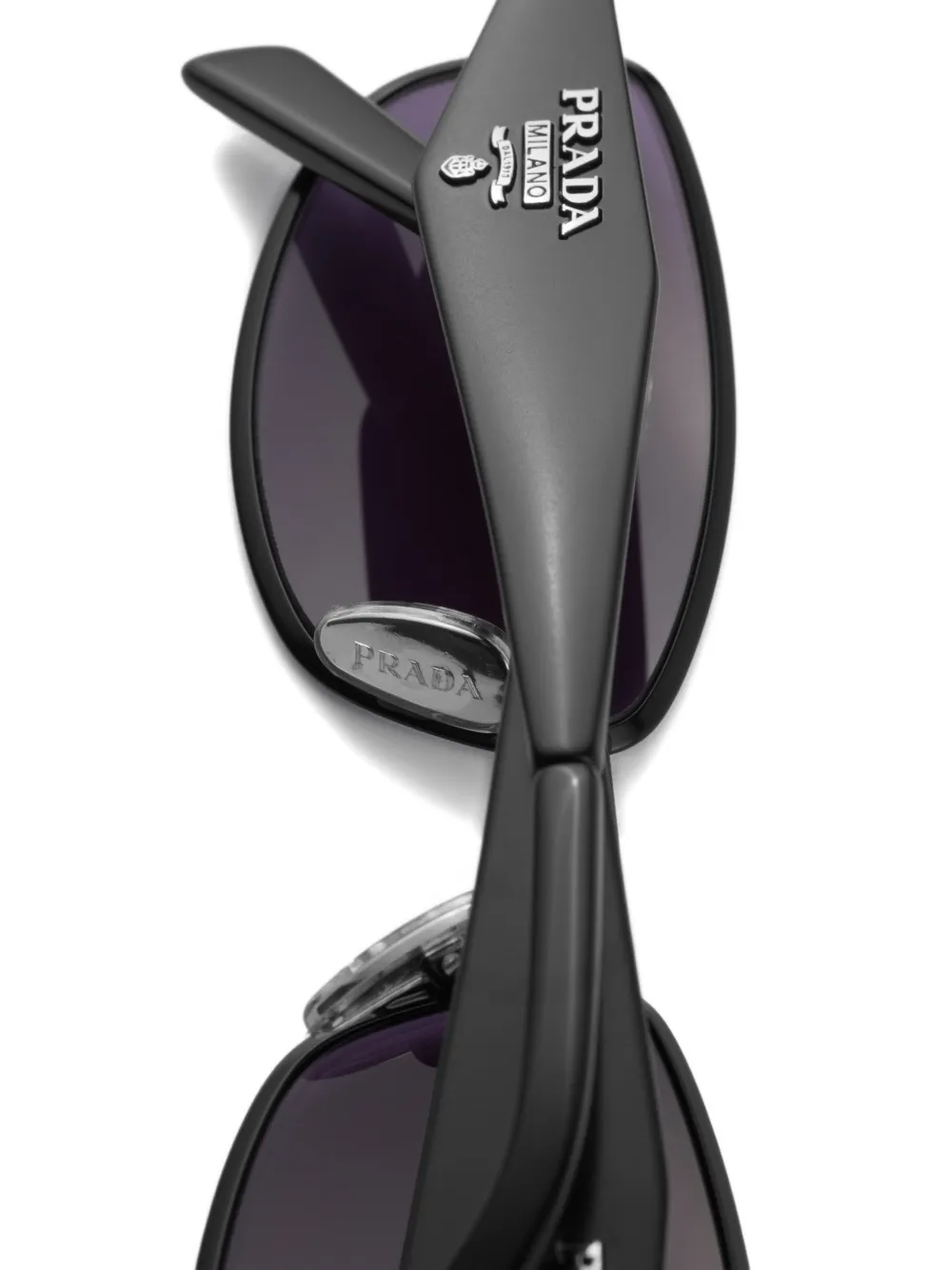 Prada Eyewear Zonnebril met Prada-logo Zwart