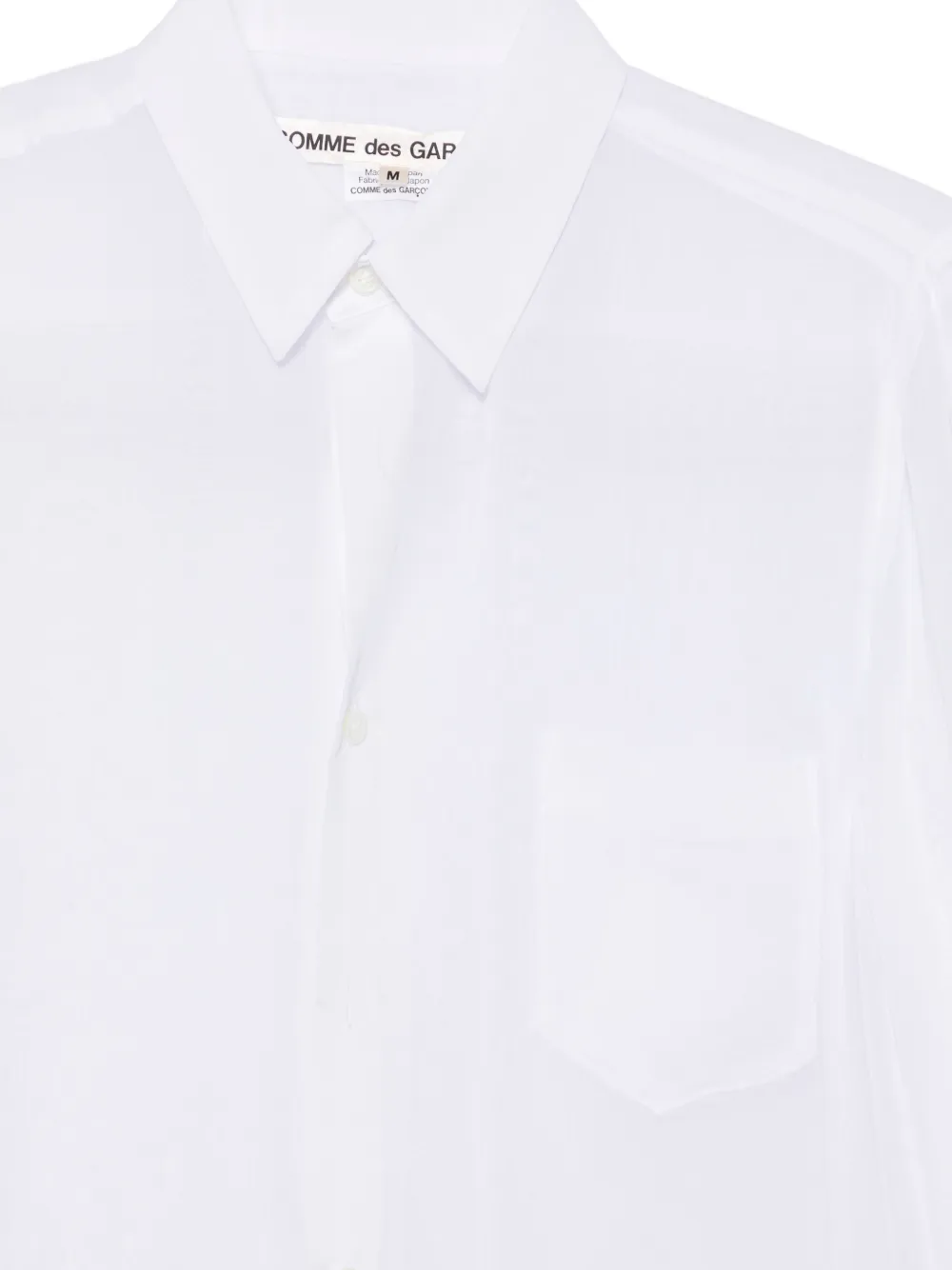 Comme Des Garçons Chest-pocket Collared Shirt in White, view 3