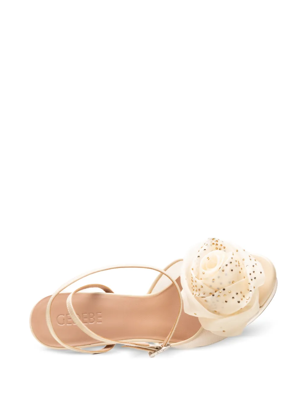 Gedebe Peonia sandalen met hak Beige