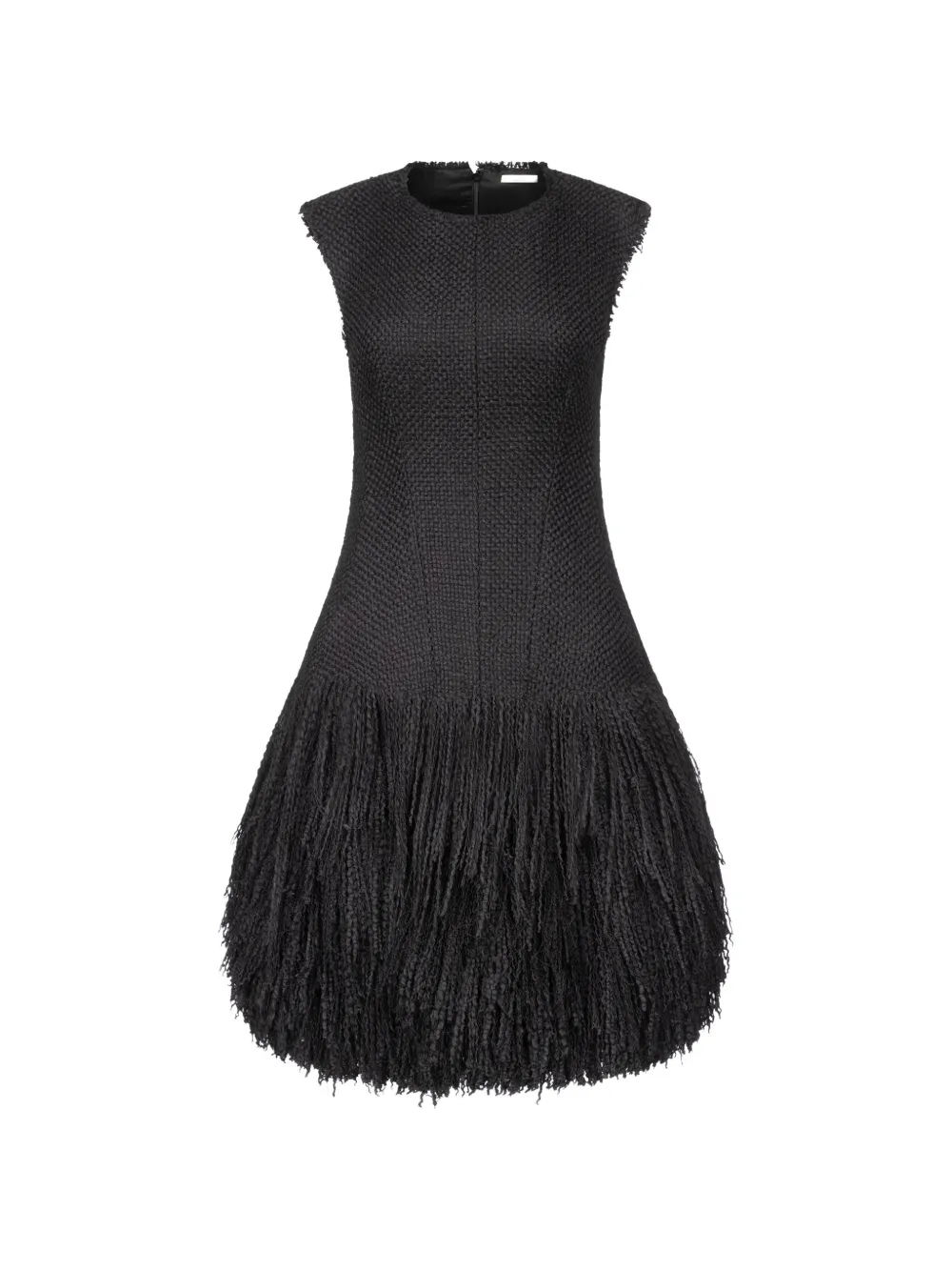 FFORME Talia fringe-detail midi dress - Schwarz