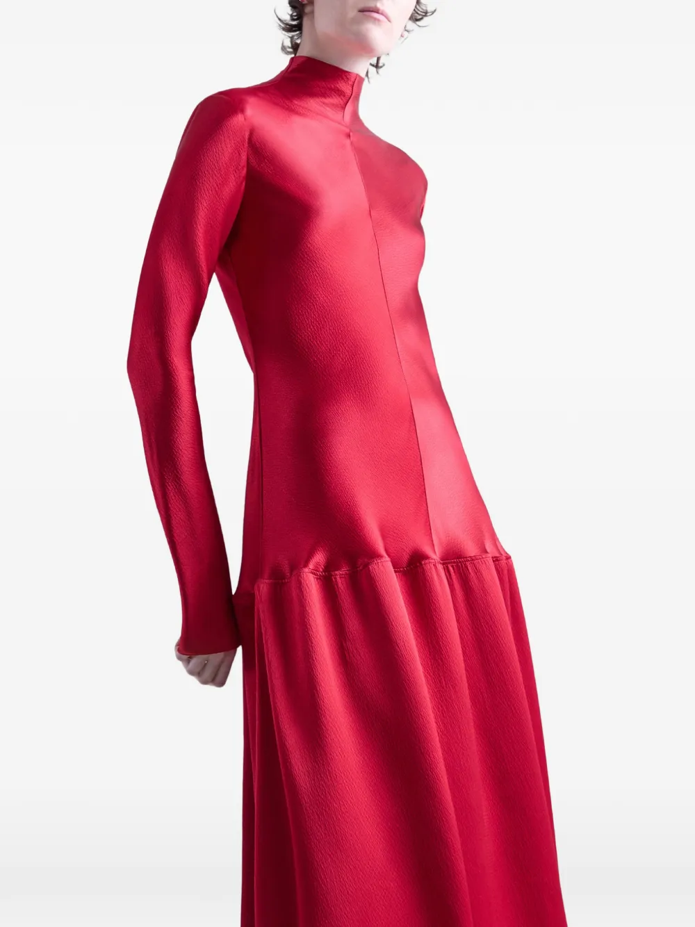 FFORME Mila Drop-waist Maxi Dress in Red, view 4