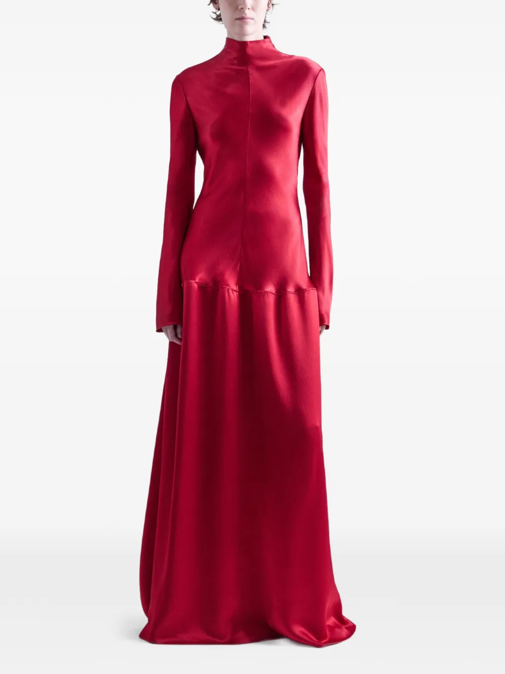 FFORME Mila Drop-waist Maxi Dress in Red, view 2