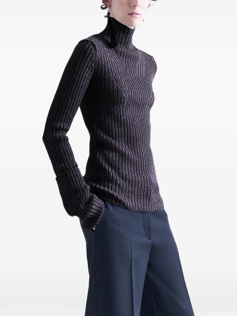  Fforme Pull Astrid En Maille Nervurée - Marron 