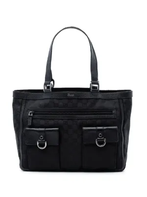 Gucci Pre-Owned アビー GGキャンバス ハンドバッグ | ブラック