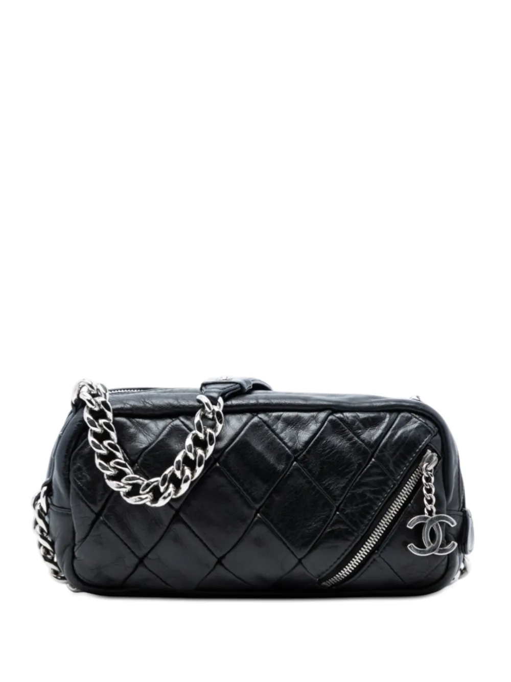 CHANEL Pre-Owned 2008-2009 Quilted Lambskin Chain shoulder bag - Nero
