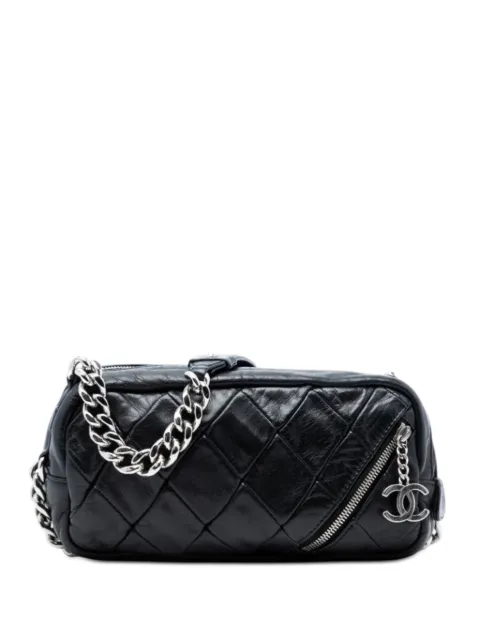 CHANEL Pre-Owned bolsa de hombro de piel cordero capitonada con cadena 2008-2009