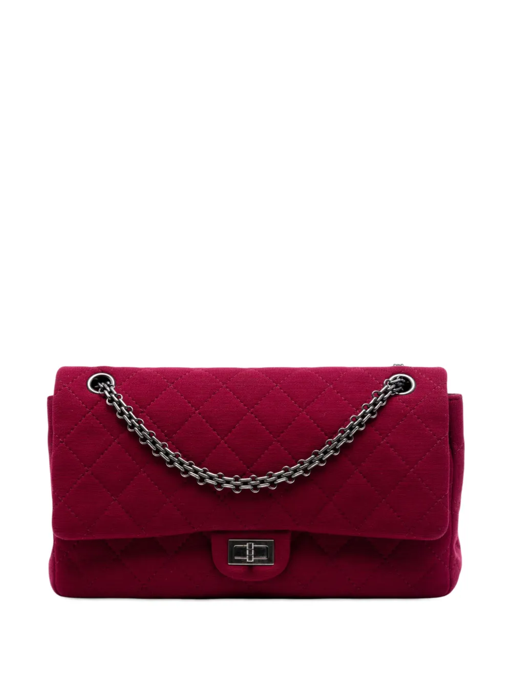 CHANEL Pre-Owned 2012-2013 Quilted Jersey Reissue 2.55 Double Flap 226 shoulder bag - Red