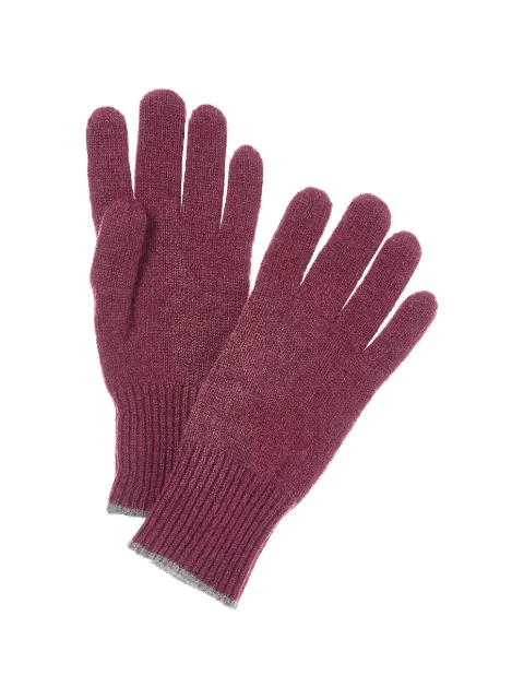 Brunello Cucinelli ribbed-cuff knit gloves