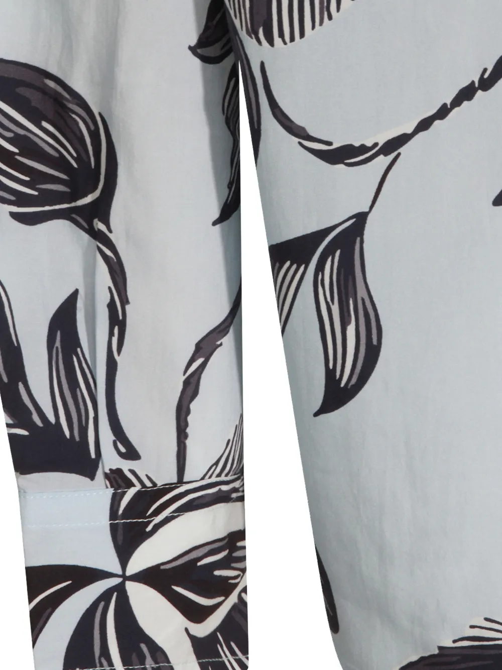 Altea Overhemd met bloemenprint Blauw