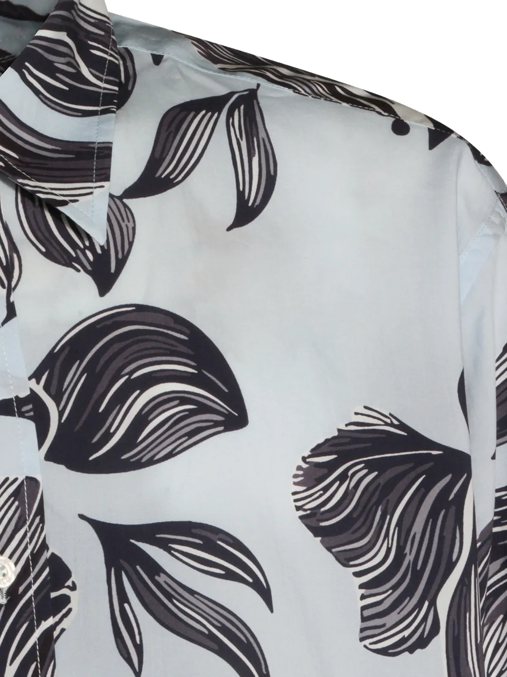 Altea Overhemd met bloemenprint Blauw