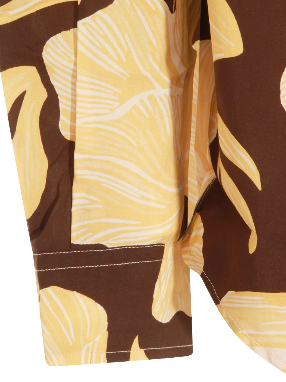 Altea Overhemd met bloemenprint Bruin