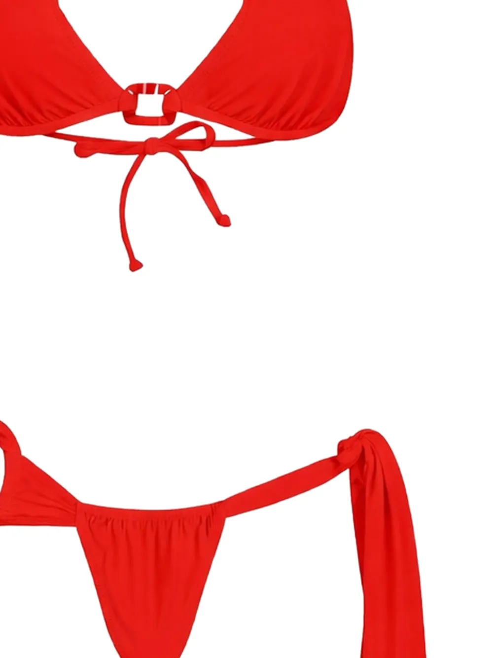 Amir Slama Bikini met halternek en strikdetail Rood