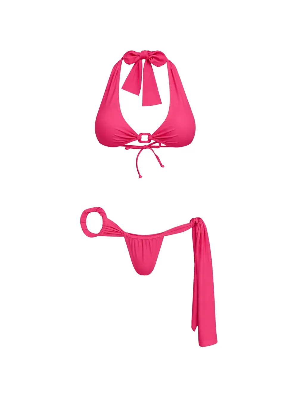 Amir Slama Bikini con scollo all'americana - Rosa