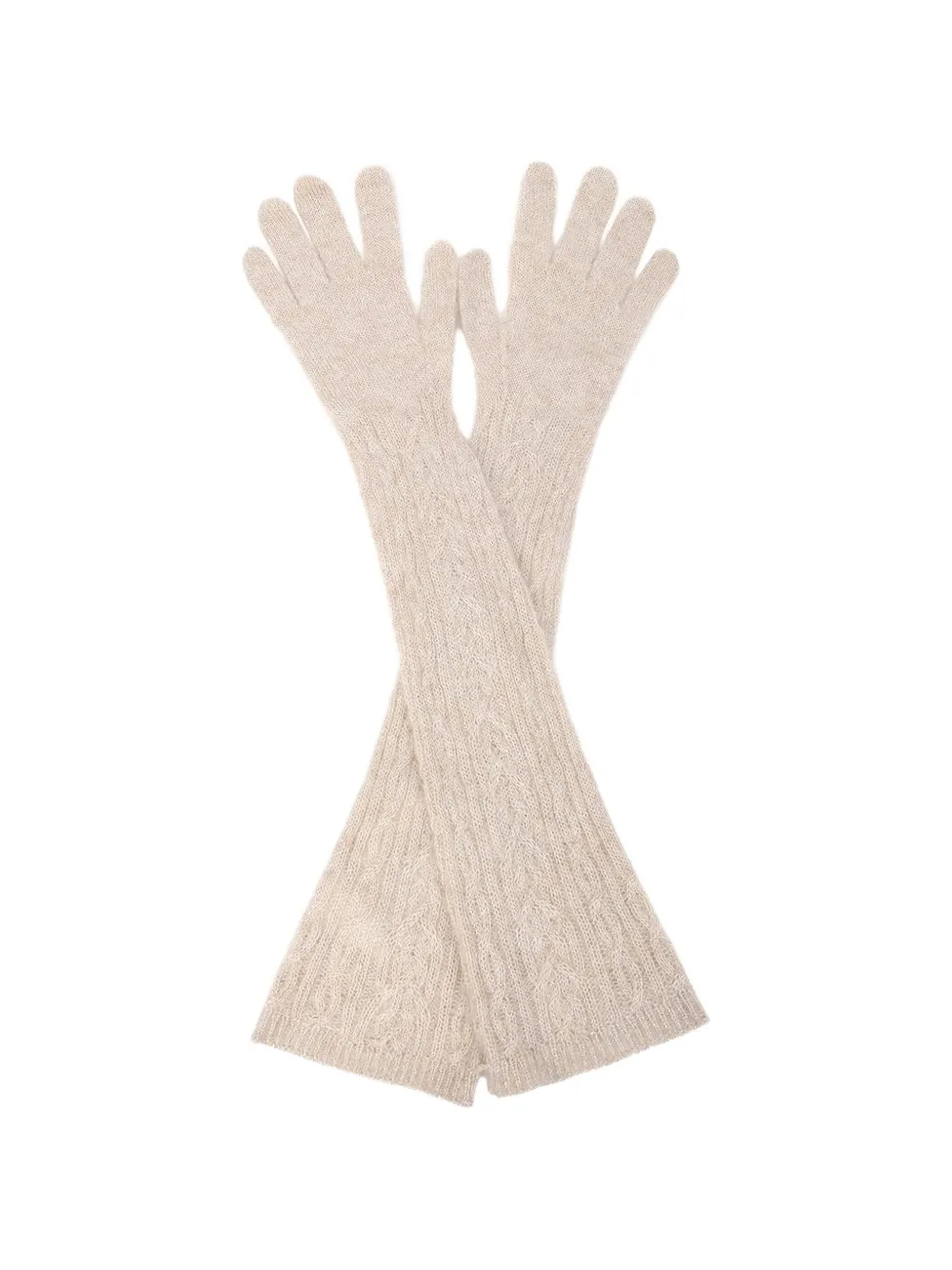 Brunello Cucinelli cable-knit gloves - Nude
