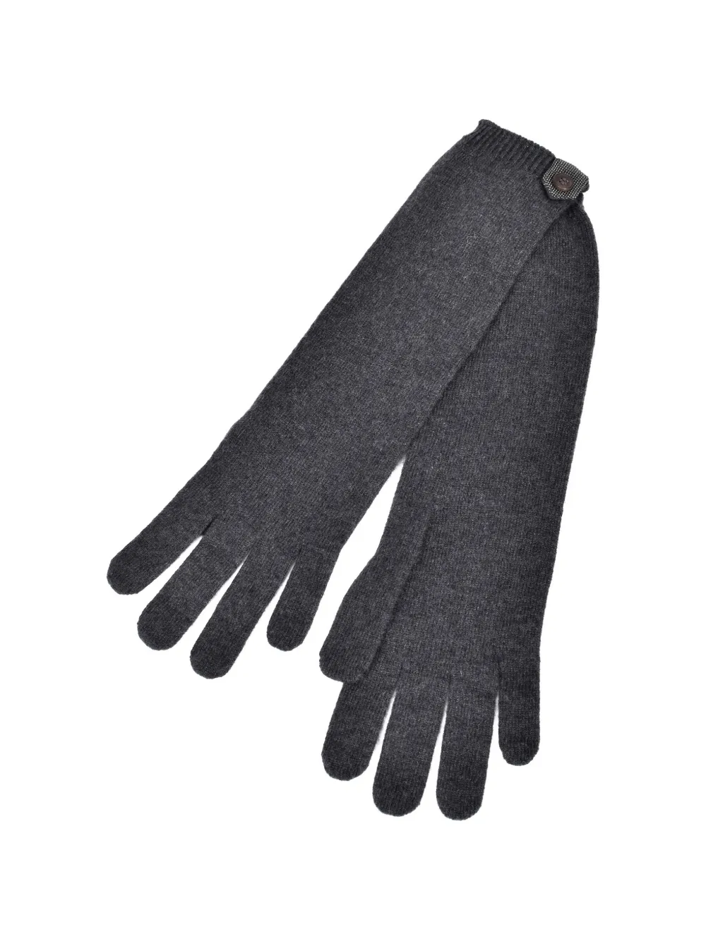 Brunello Cucinelli Monili-embellished cashmere gloves - Schwarz