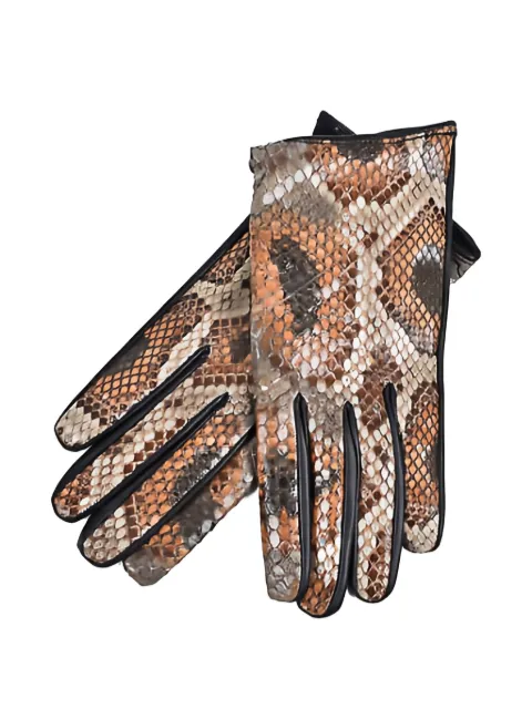 Brunello Cucinelli snakeskin-effect leather gloves