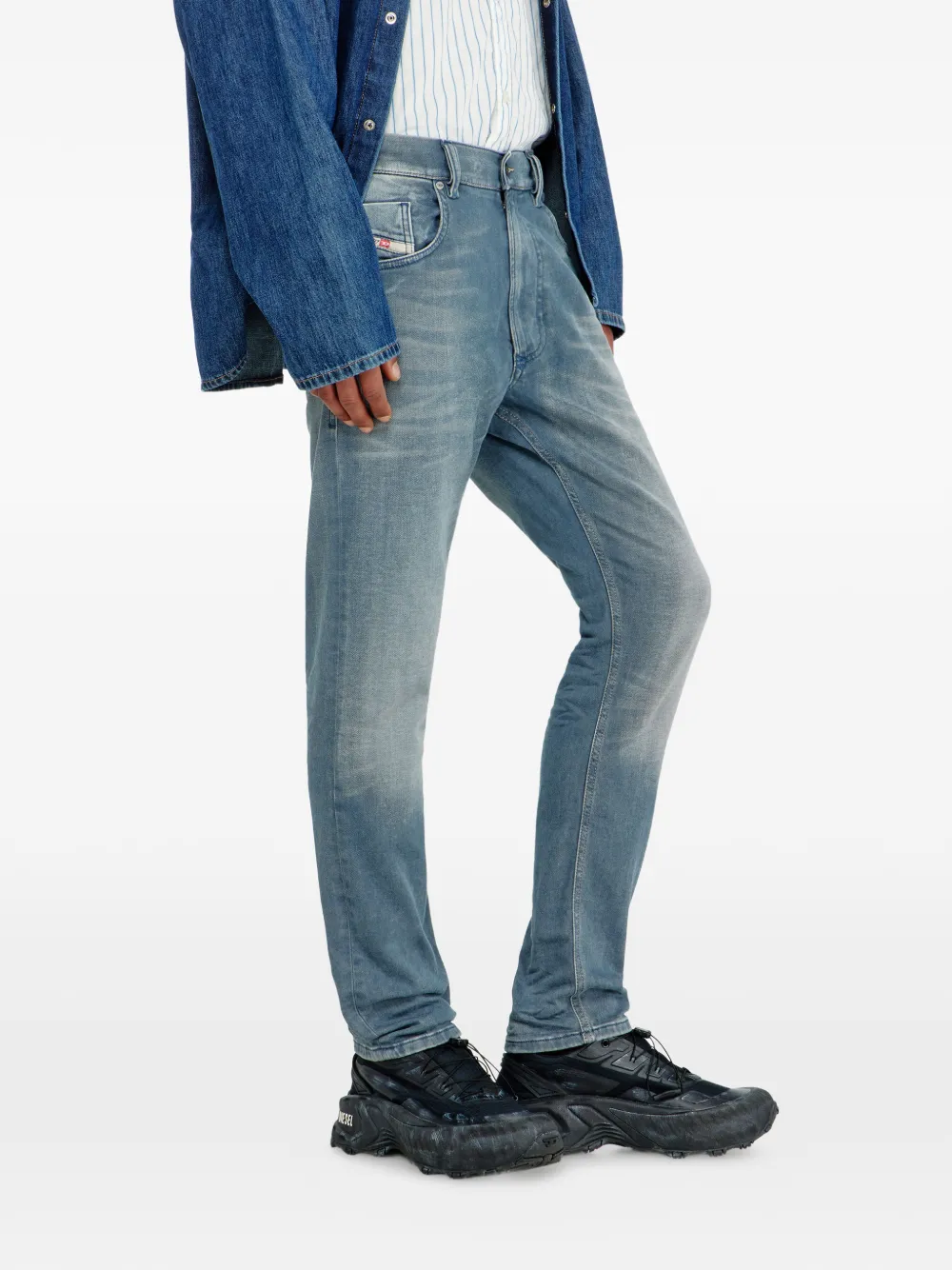 Diesel 2032 D-Krooley-BW Joggjeans straight jeans Blauw