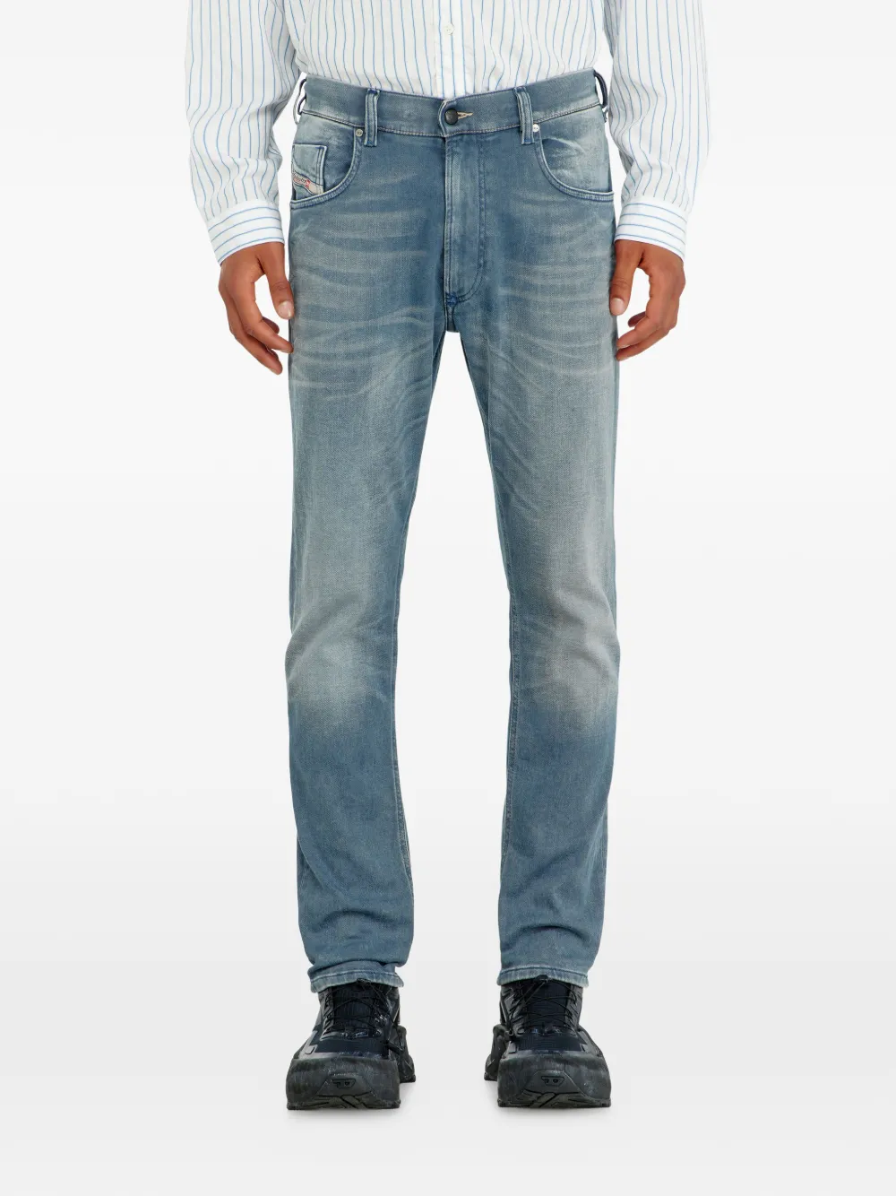 Diesel 2032 D-Krooley-BW Joggjeans straight jeans Blauw