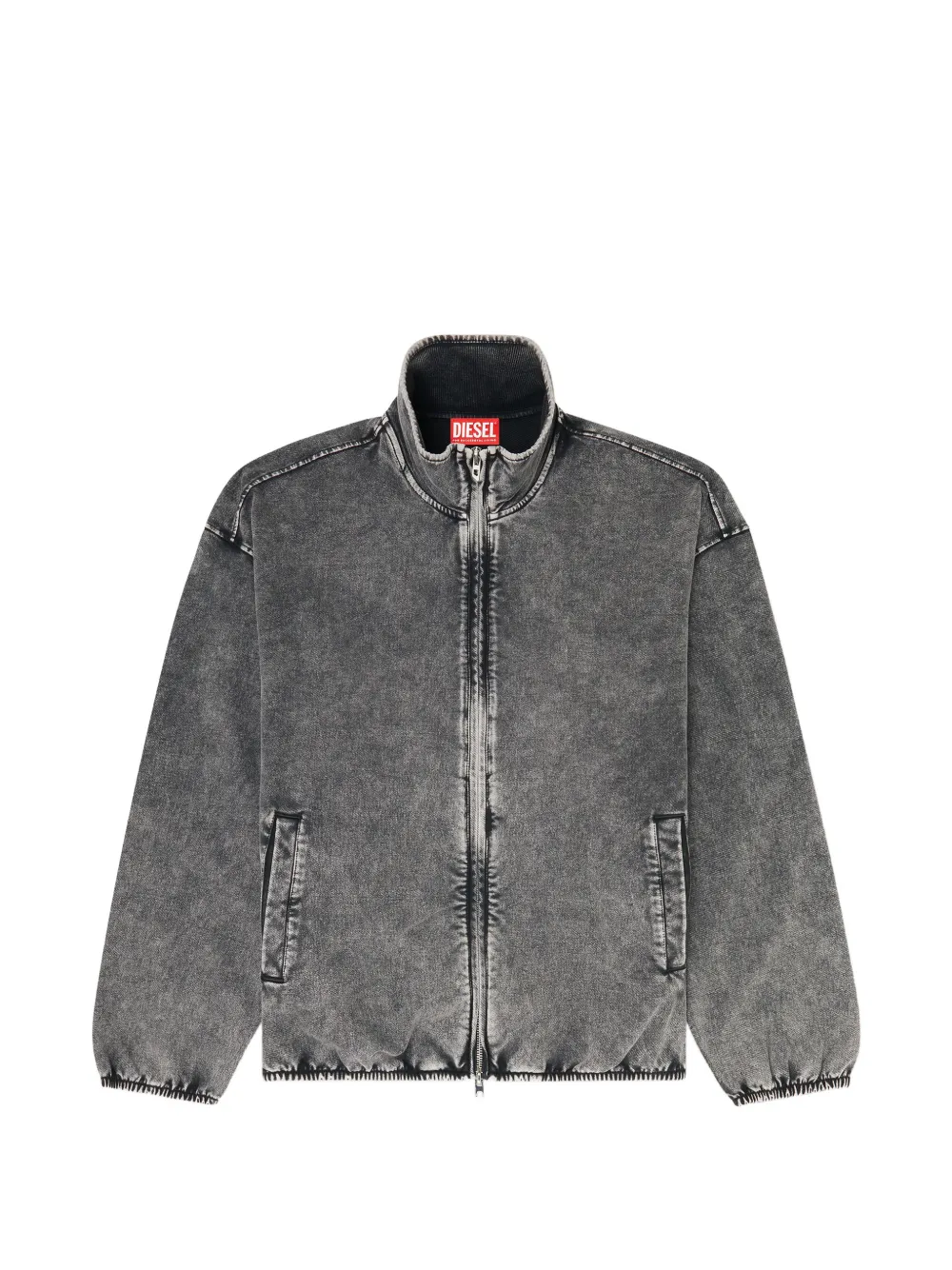 Diesel sweat jacket with denim effect - Grigio