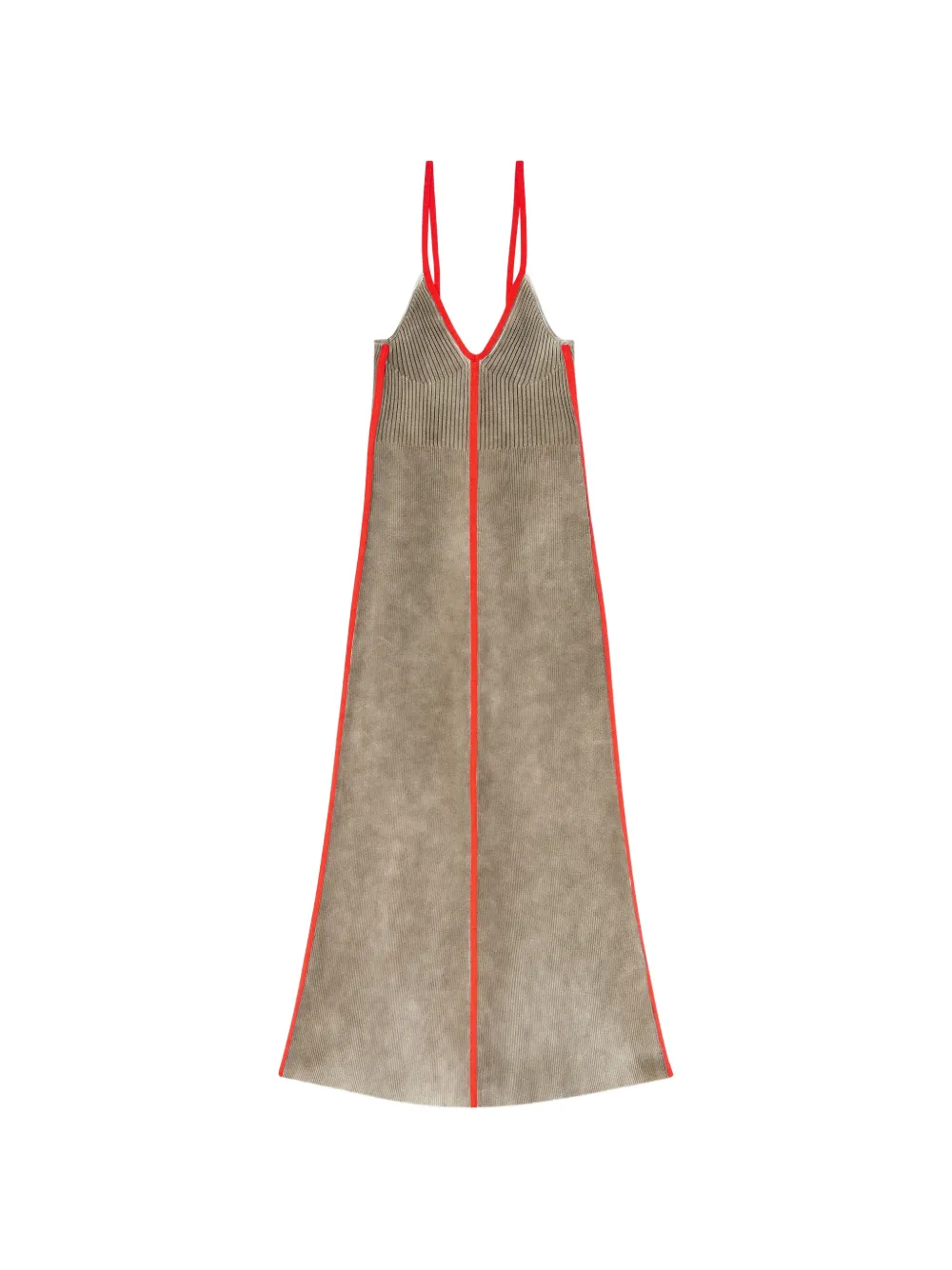 Diesel rib-knitted cami midi dress - Grigio