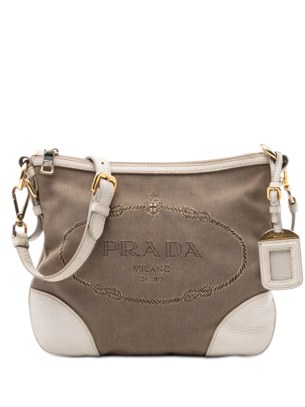 Prada Pre-Owned 2000-2026 Canvas Canapa Logo crossbody bag - Marrone