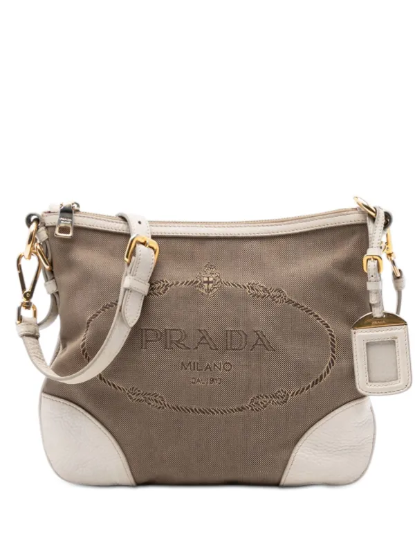 Prada Pre-Owned 2000-2026 キャンバス カナパ ロゴ ショルダーバッグ
