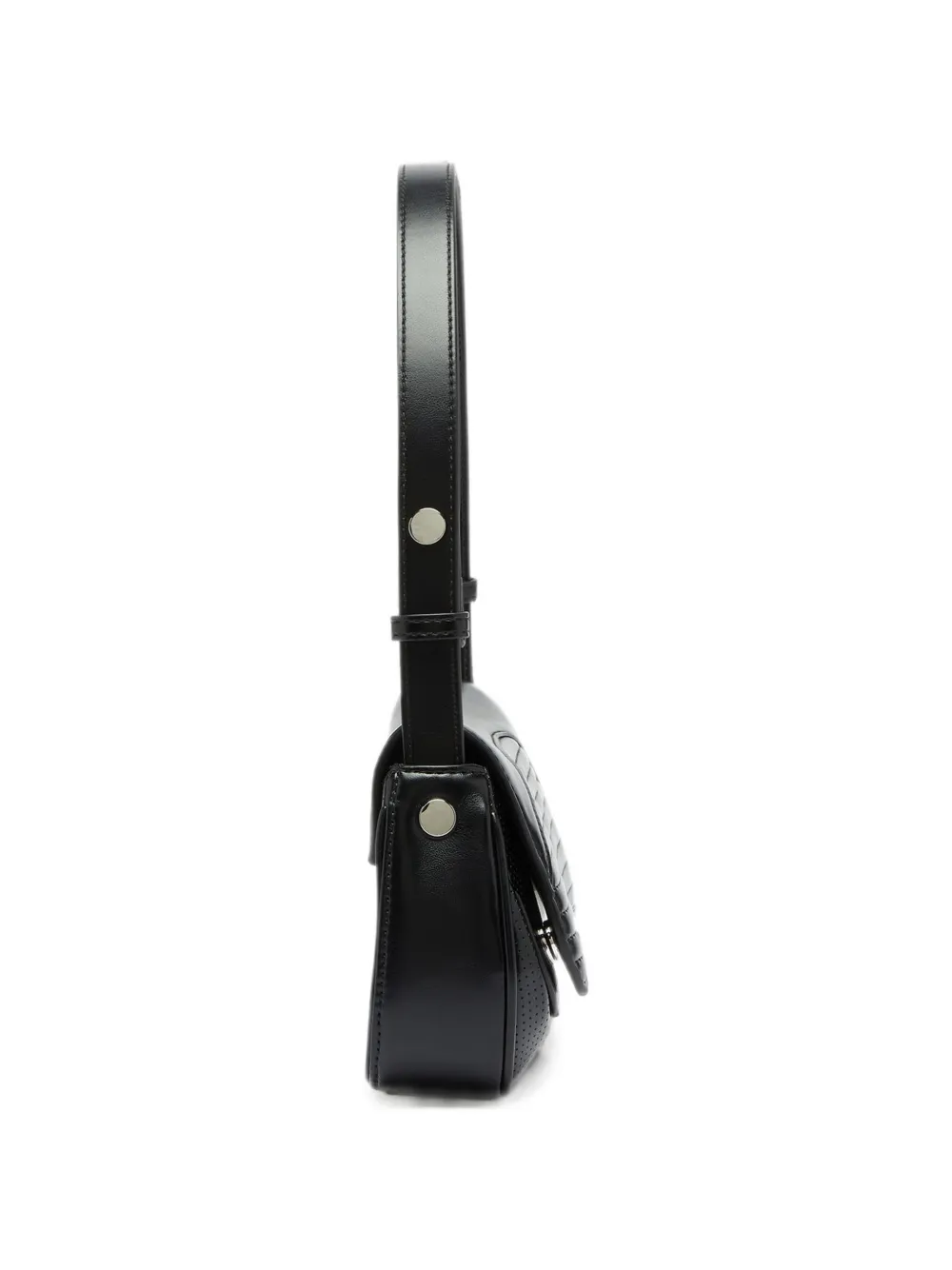 Diesel Play clutch van geperforeerde en gewatteerde PU Zwart